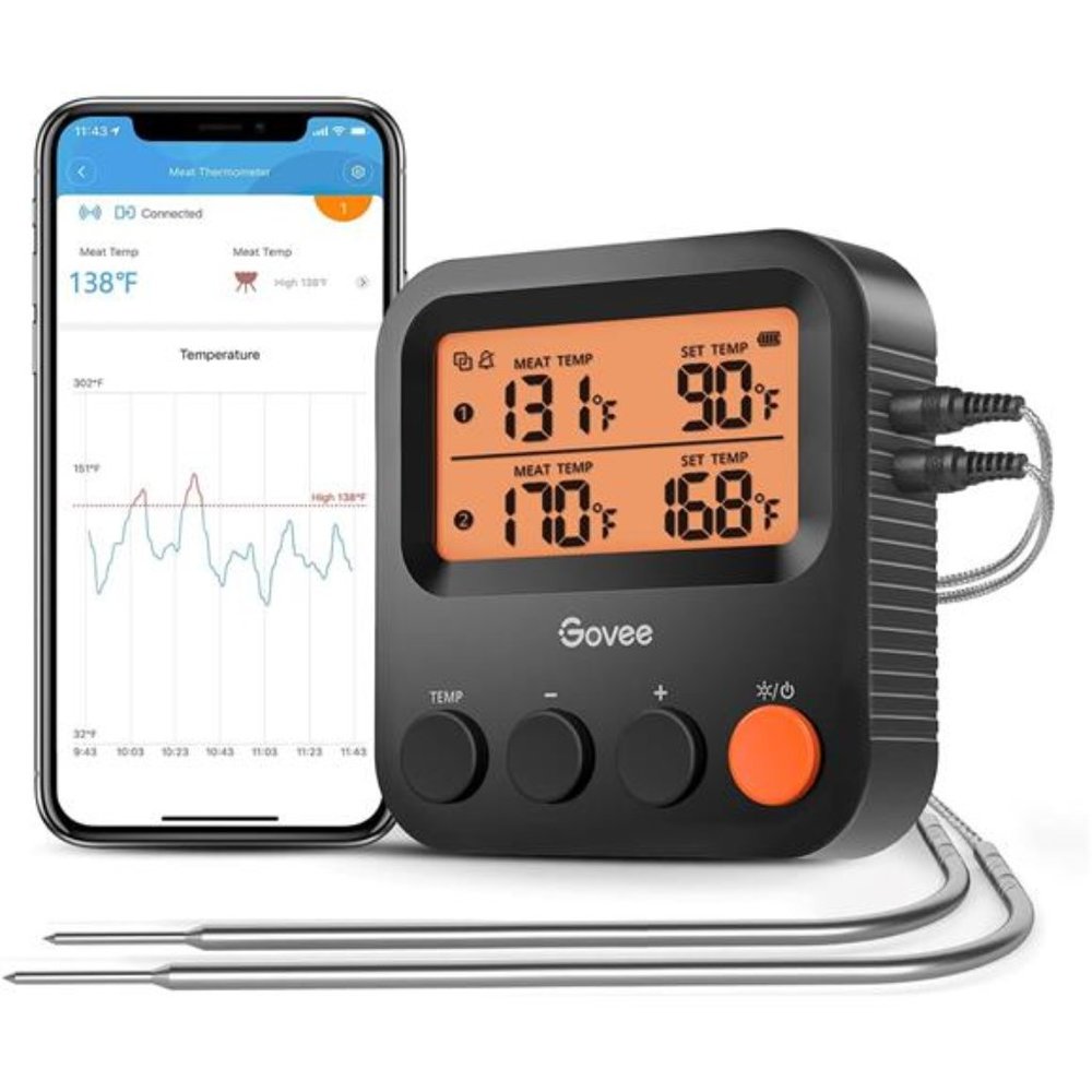 Bluetooth Meat Thermometer,230ft Range Wireless Grill Thermometer Remote Monitor